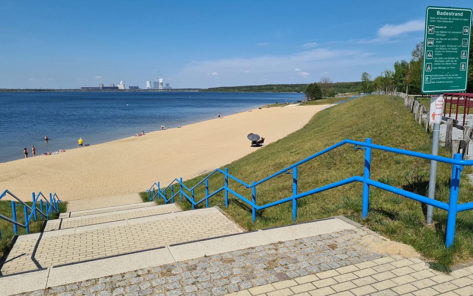 Veřejná pláž v Klittenu u jezera Bärwalder See, Foto: Roman Krautz, Lizenz: Obec Boxberg O.L.